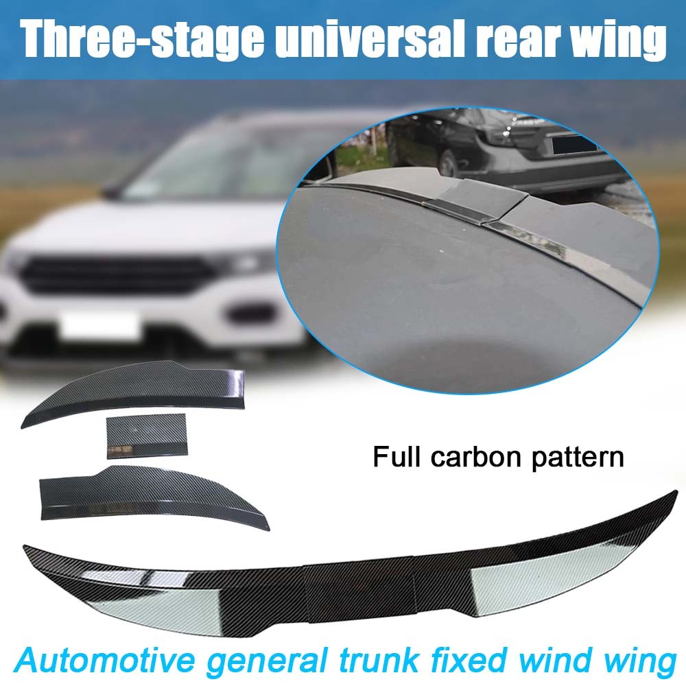 Three-section universal car trunk fixed wing modified without ...