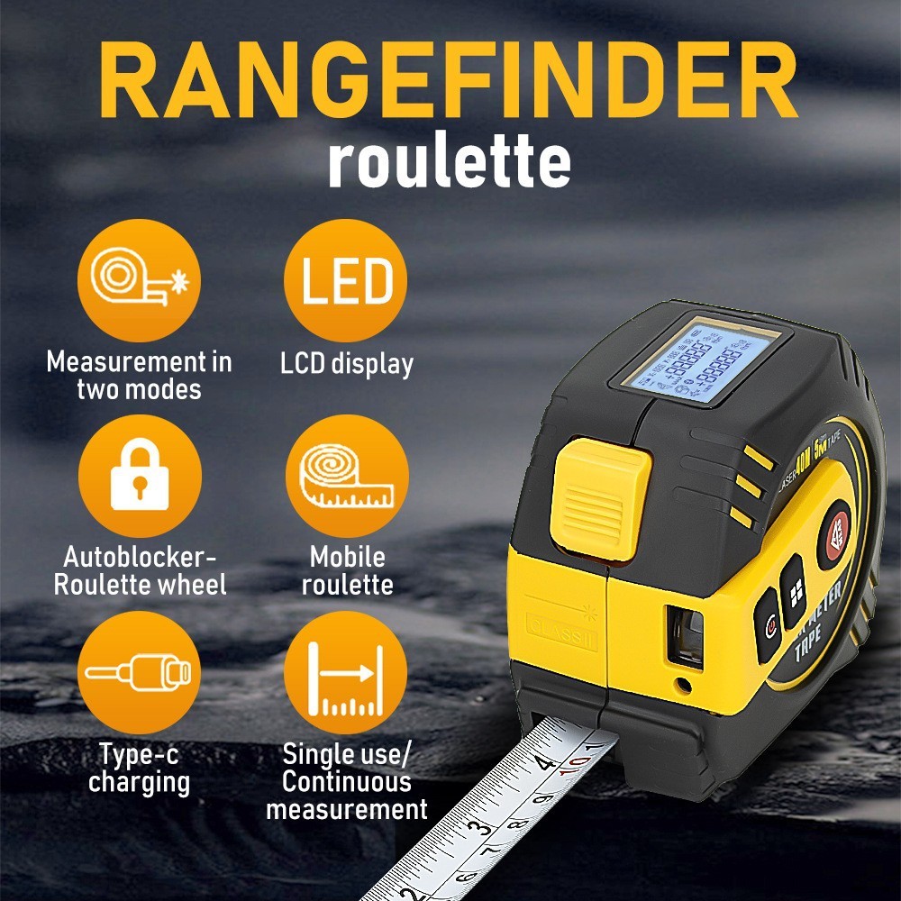 Fast Shipping Laser Measure Tool 40M 165FT Digital Distance Meter High ...