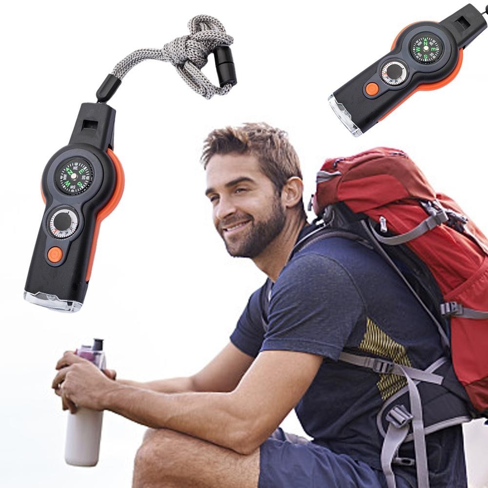 7 in 1 Military Survival Whistle Multi-function Emergency Compass ...