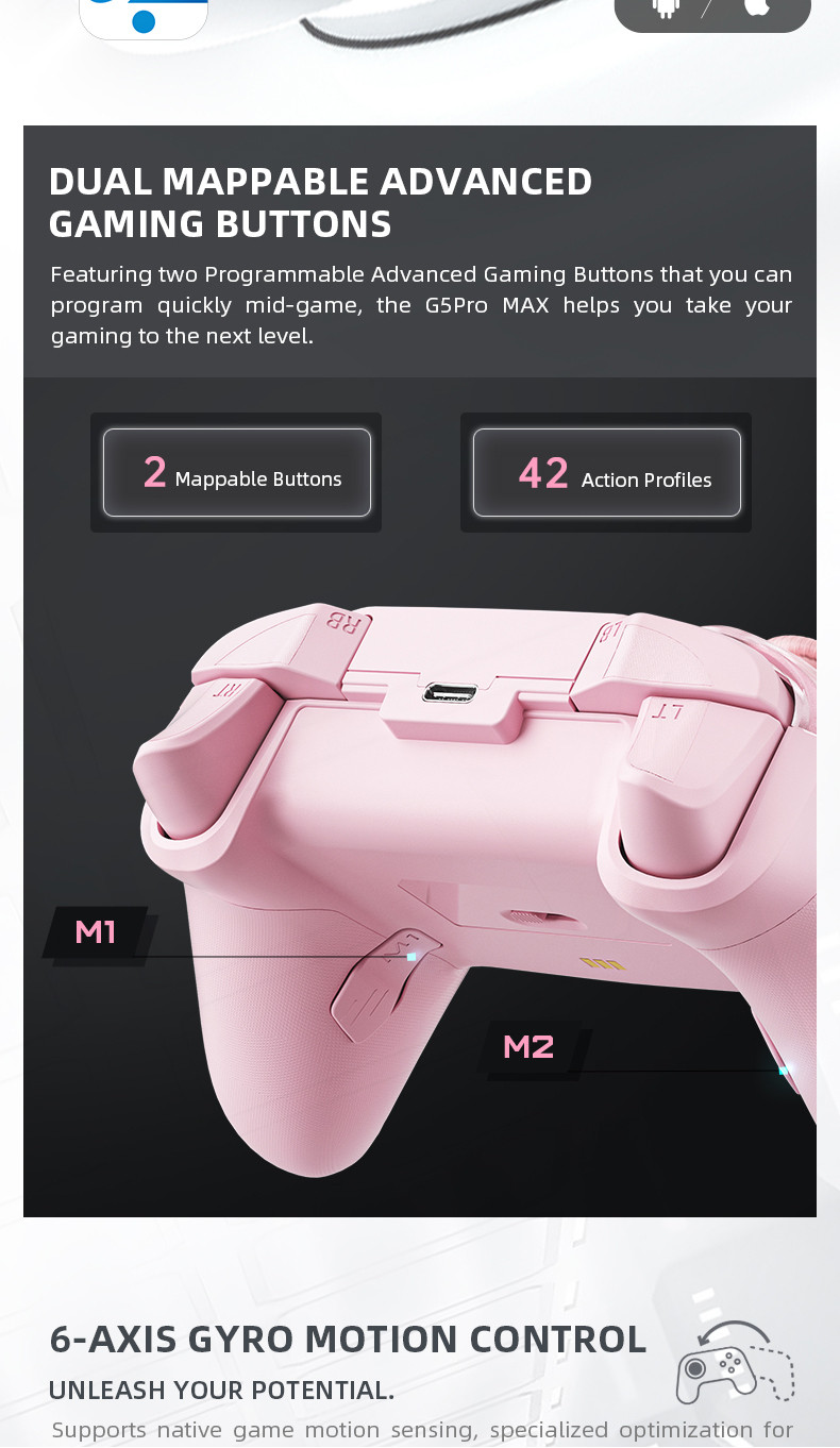 G5Pro Max Gaming Controller With Charging Dock RGB Wireless Gamepad ...