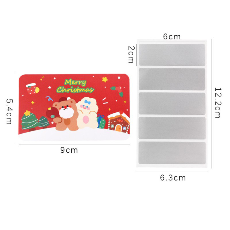 Christmas Scratch Cards Stickers Party Game Coupons Holiday Raffle ...