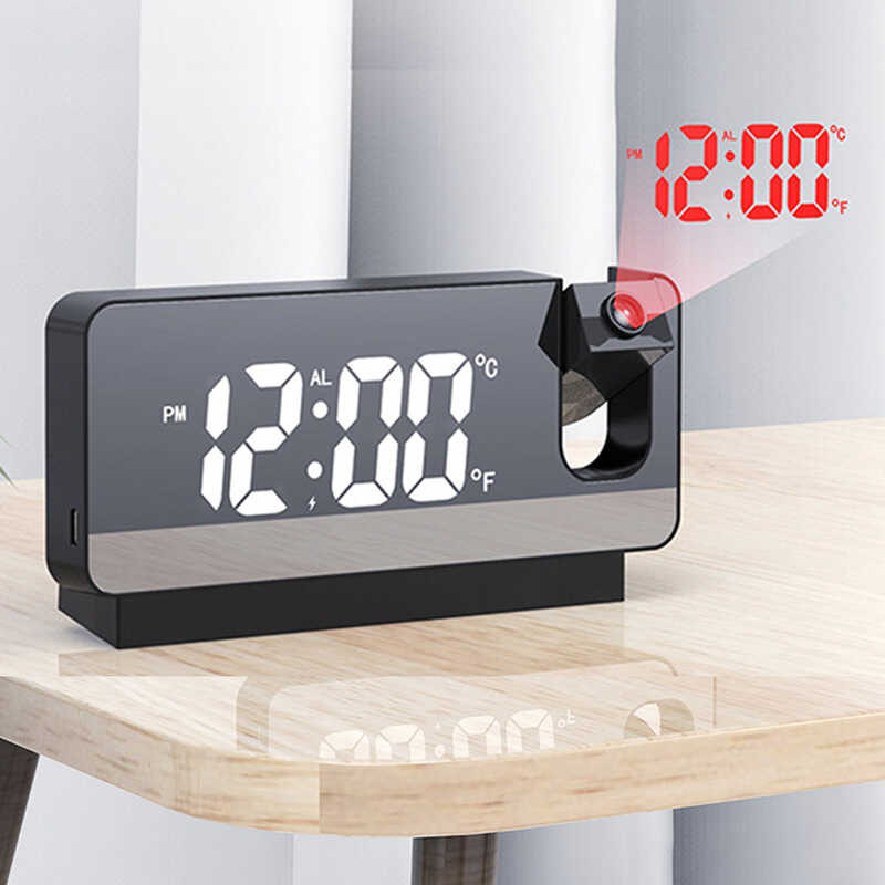 LED ☆ Digital Table Alarm Clock Watch Electronic Desktop Cloc USB Wake