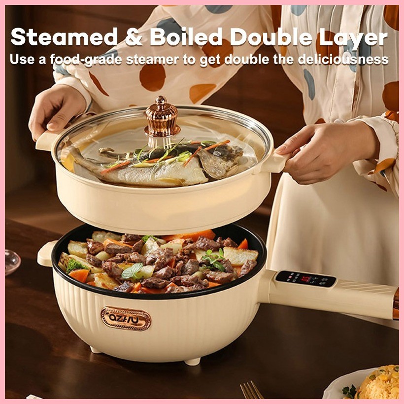 5.5L Electric Frying Pan 1500W Smart Touch Multifunction Electric ...