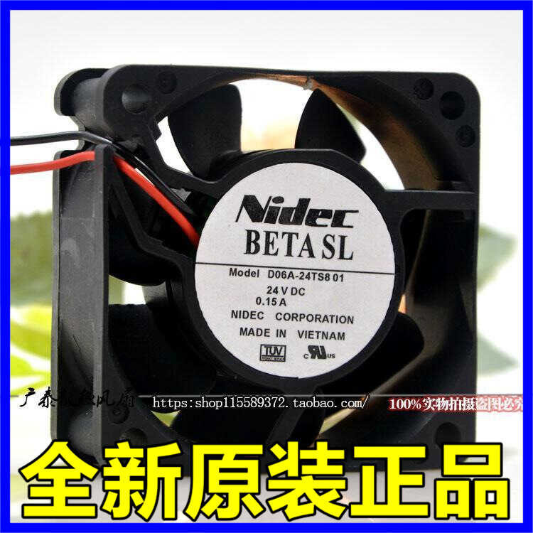 D06a-24Ts8 Nidec 01 24V 0.15A 6025 Double Ball 2-Wire Ultra Silent ...