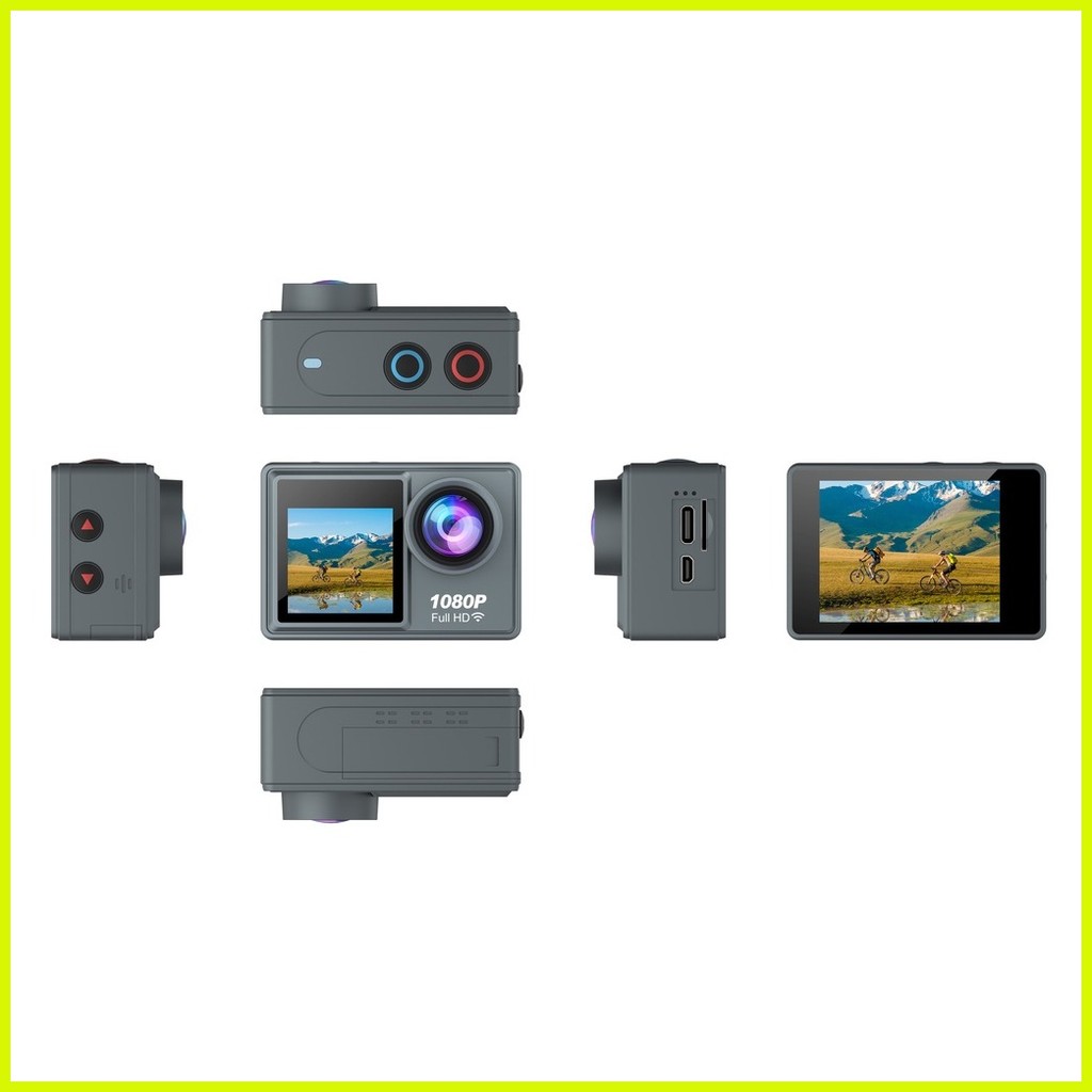 ☸ 【COD】Dual Screen 1080P 4K Ultra HD Action Camera Underwater 30M ...