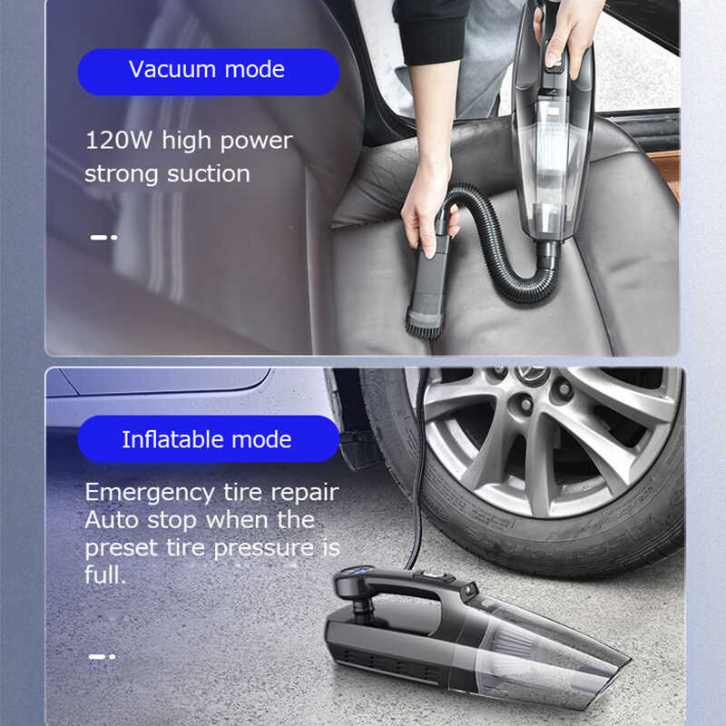 4in1 Car Wireless Home Portable Handheld Tire Iator Pump Mini Cordless