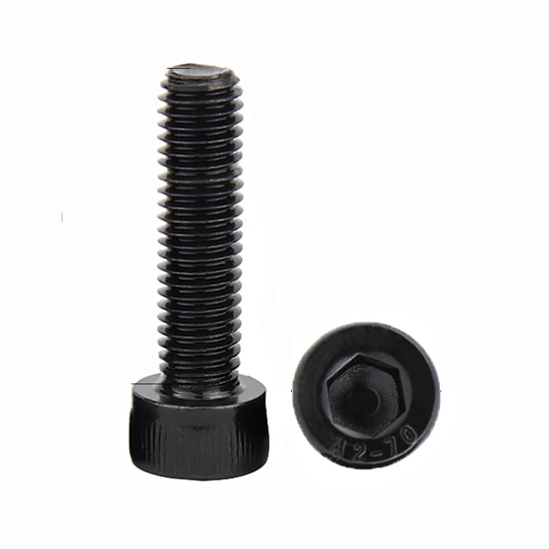 Black 304 Stainless Steel Hexagon Allen Hex Socket Cup Head Screw Bolts