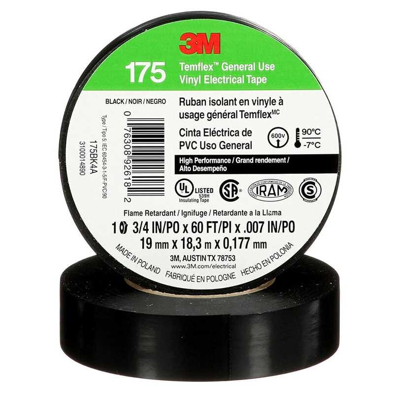 Ethylene 3M Temflex Electrical Tape 175, flame retardant, pressure