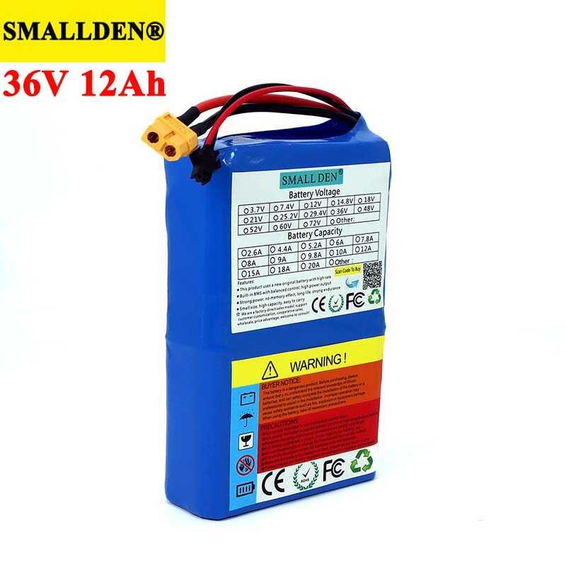 36V 12Ah Lithium Battery Pack 18650 12000Mah High Rate 20A BMS Para Sa