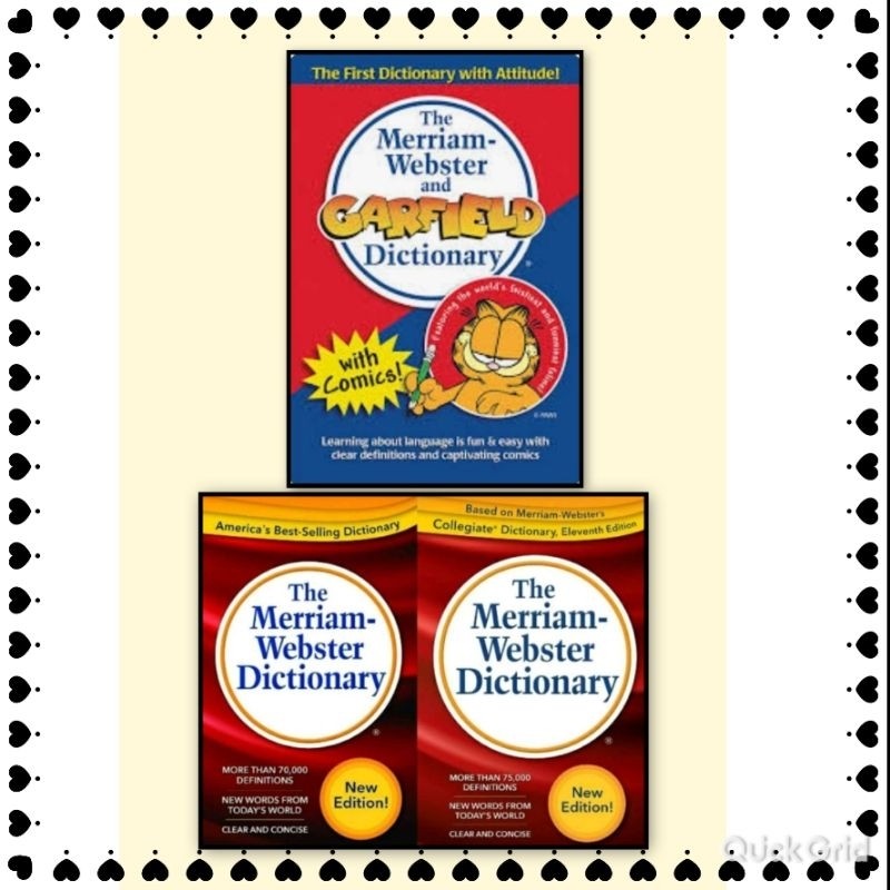 The Merriam Webster and Garfield Dictionary/The Merriam Webster New ...