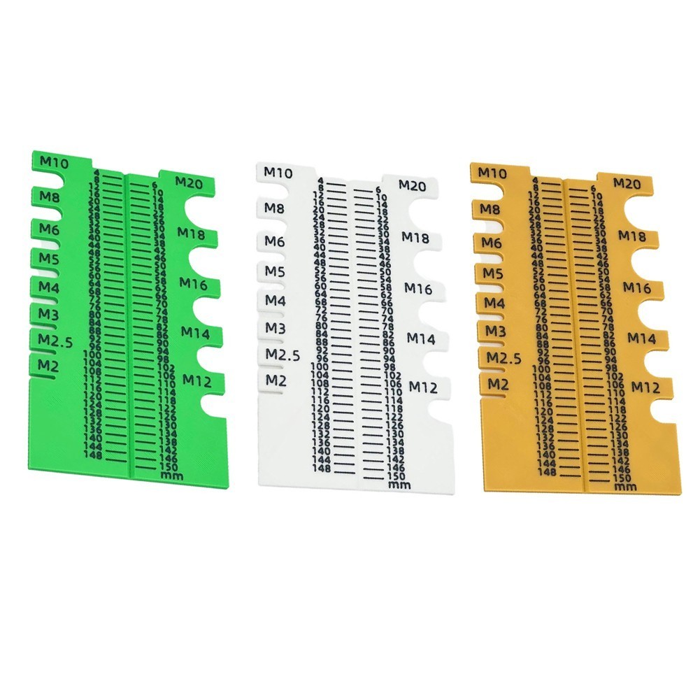 Ready Stock 3D Printing Screw Ruler M2-M20 Accurate Length & Diameter ...