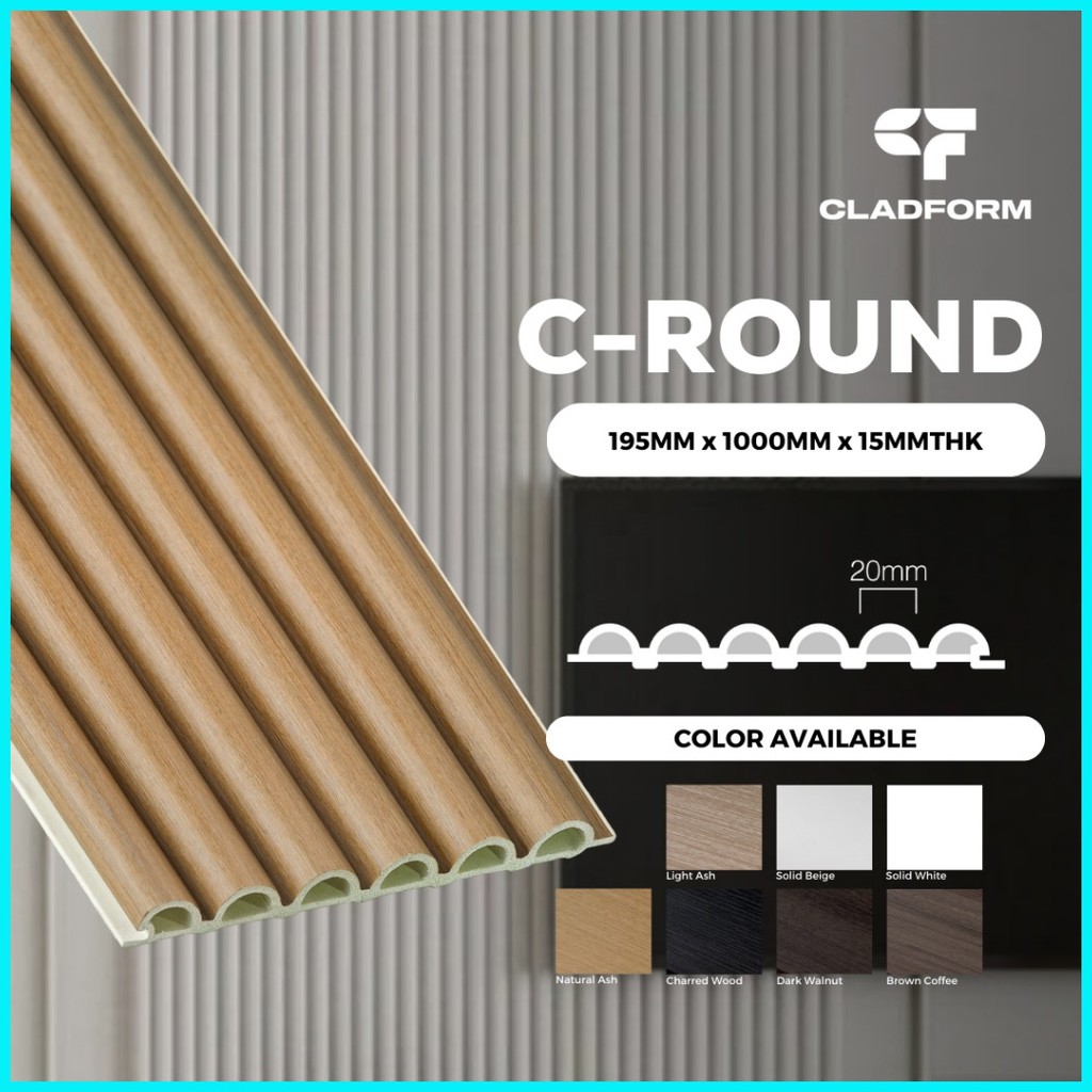 WPC FLUTED WALL PANEL C-ROUND (SOLD BY 4PCS) | Shopee Philippines