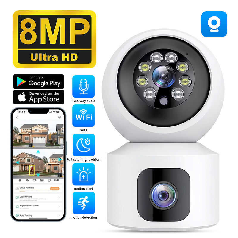 V380 PRO CCTV No Wifi Needed Dual Lens Wireless Security IP Camera Home ...