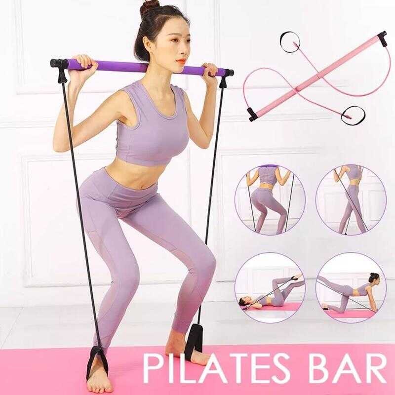 4AM Yoga Pilates Rod Pull Rope Exercise Equipment Gym Exercise Pilates ...