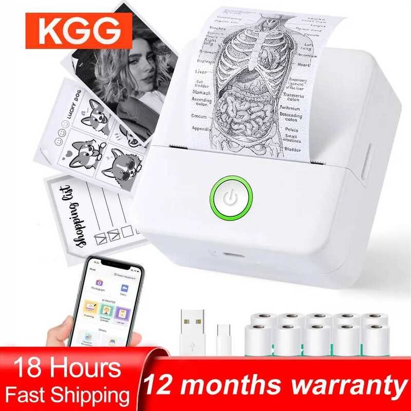 Mini HD Portable Label Thermal Endurance Bluetooth Printer for Student ...