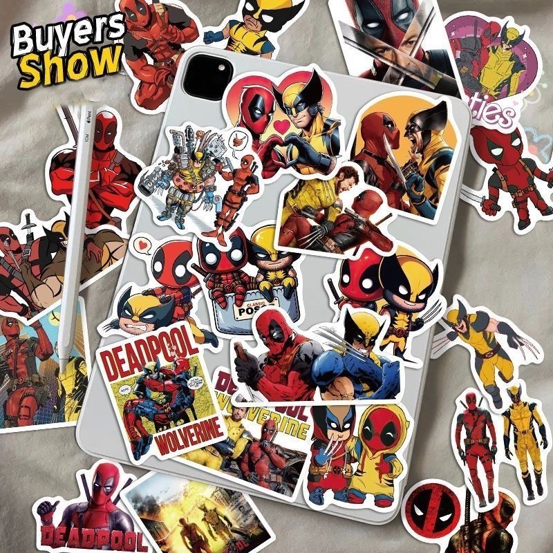 50PCS Deadpool 3 The Avengers Deadpool Wolverine Stickers for Kids DIY ...