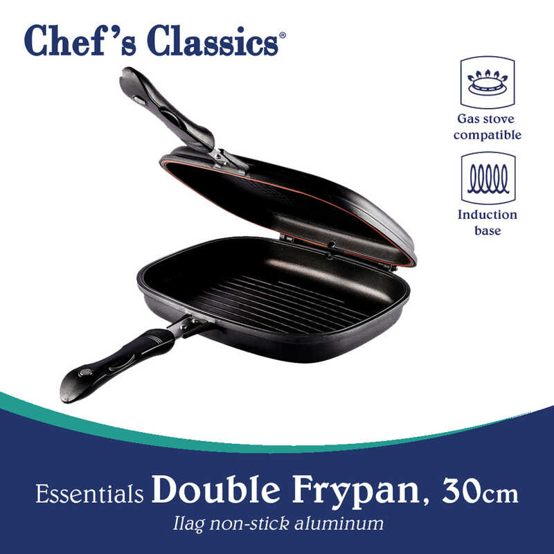 Classics Chef's Essentials Non-Stick Double Frypan, 30Cm | Shopee ...