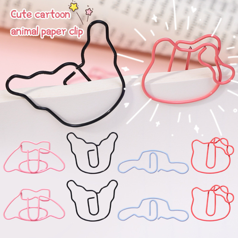 20Pcs Cartoon Animal Paper Clips - Student Office Binding Supplies ...