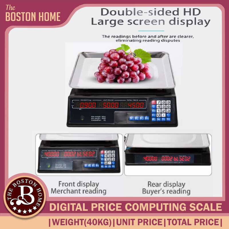 Boston Home Electronic Digital Price Calculation Scale 40Kg - Digital ...