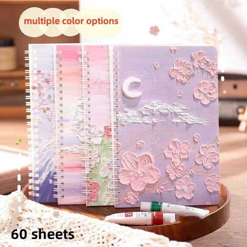A5 Landscape Oil Painting Coil Notebook 60 Sheets High-Quality Paper ...