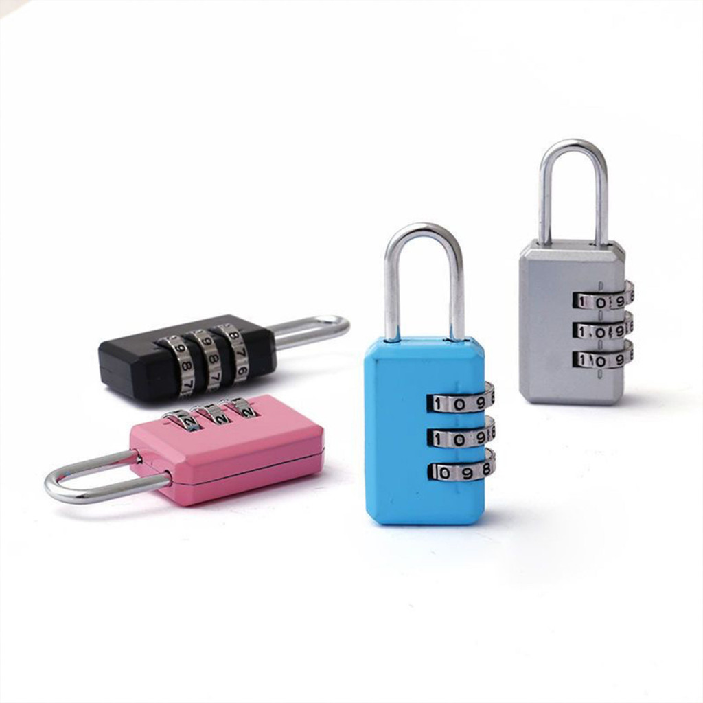 Zinc Alloy 3-Digit Number Lock Padlock Password Padlock for School Gym ...