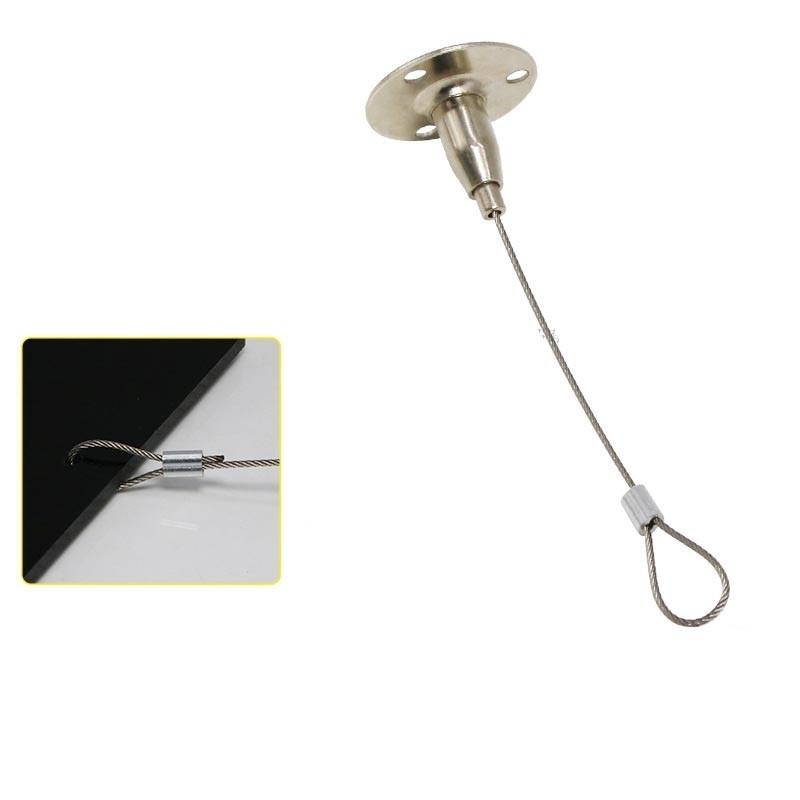 Wire Rope Hanger Billboard Hang Rope Acrylic Lock Sign Self-Locking ...