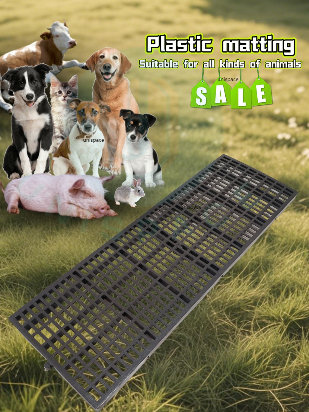 UNISACE PLASTIC MATTING FOR DOG/PIG/RABBIT/PETS CAGE ANTI SLIP ...