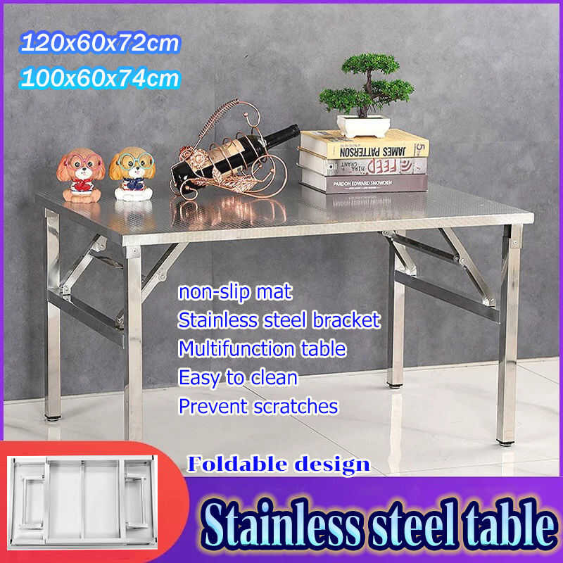 Multifunction Stainless Steel Foldable Table With Various Sizes Dining ...