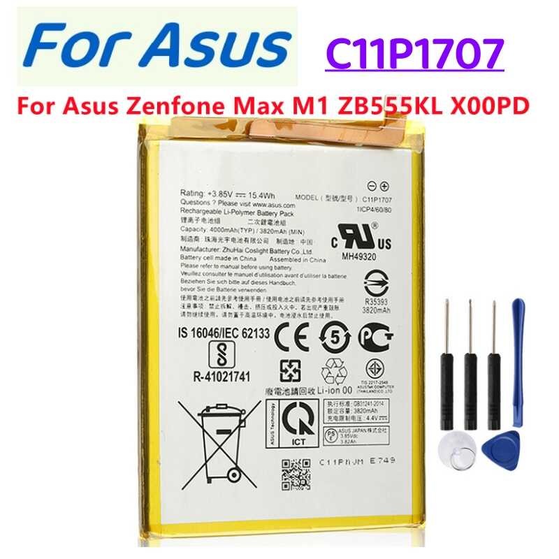 C P Phone Battery For Zenfone Max M Zb Kl X Pd Mah High Capacity Free Tools