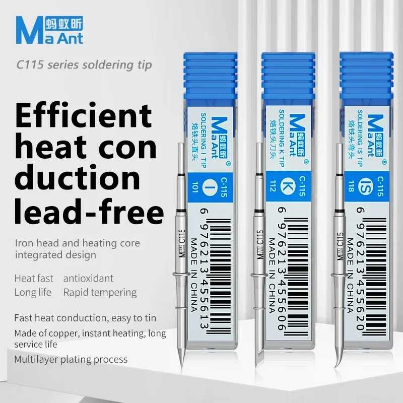 Maant C115 I/Is/K Series LeadFree Iron Tips Universal Heating Core For