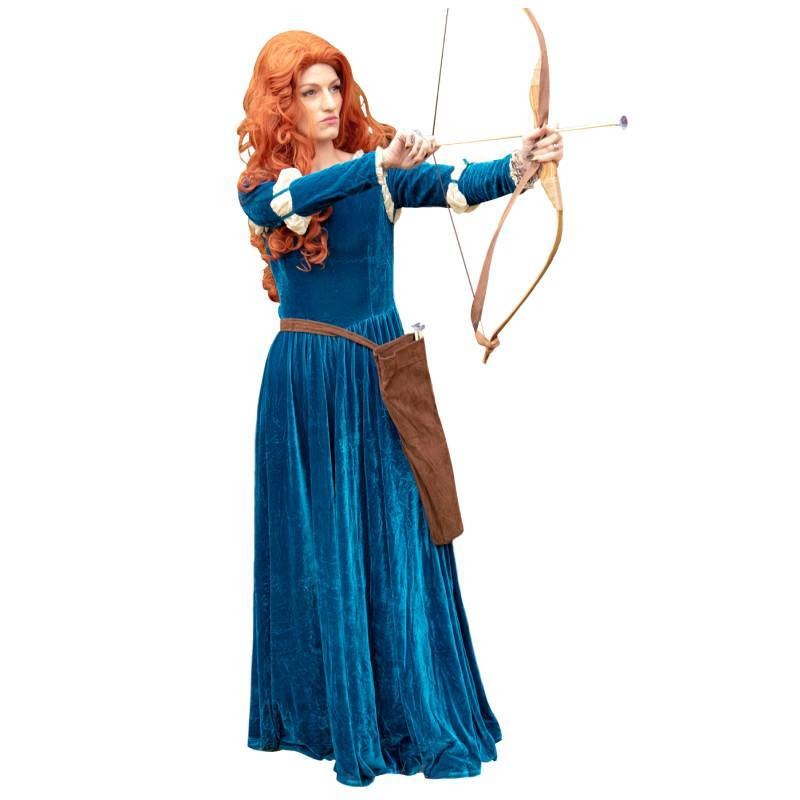 § DAZCOS Brave Merida Princess Cosplay Costume Long Outfits Halloween ...