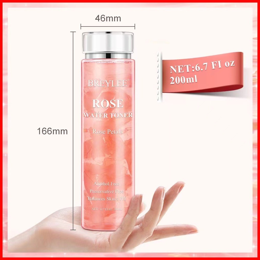 ๑ BREYLEE Rose Water Toner Hyaluronic Acid Moisturizer Serum Skincare