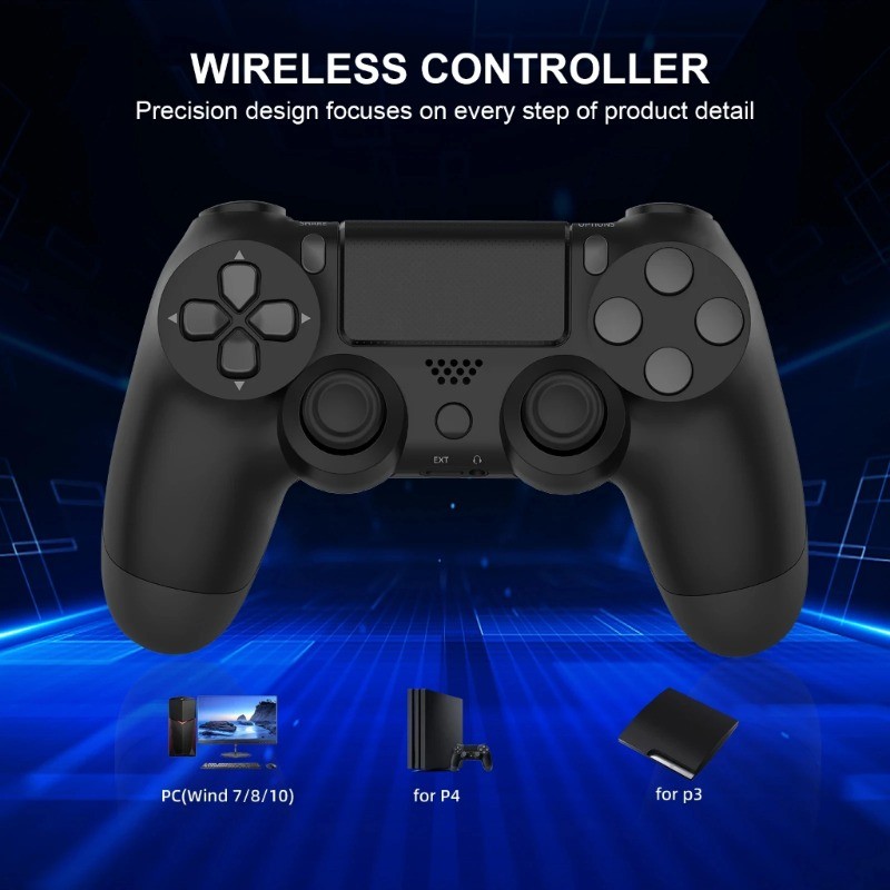 Wireless Game Controller P4 Dual Shock 4 Wireless Gamepad Controller ...