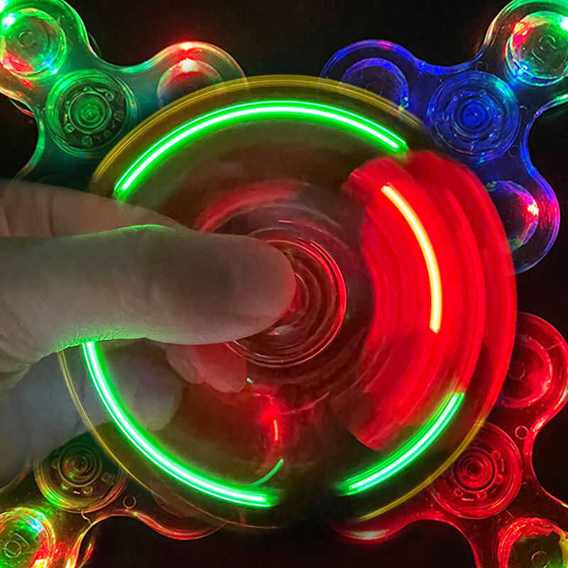 Pc COD LED Transparent Fingertip Gyro With Lights Luminous Flashing ...