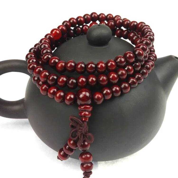 Handmade 6mm Genuine Sandalwood Yoga Meditation Prayer Mala Bead Necklace main image 1