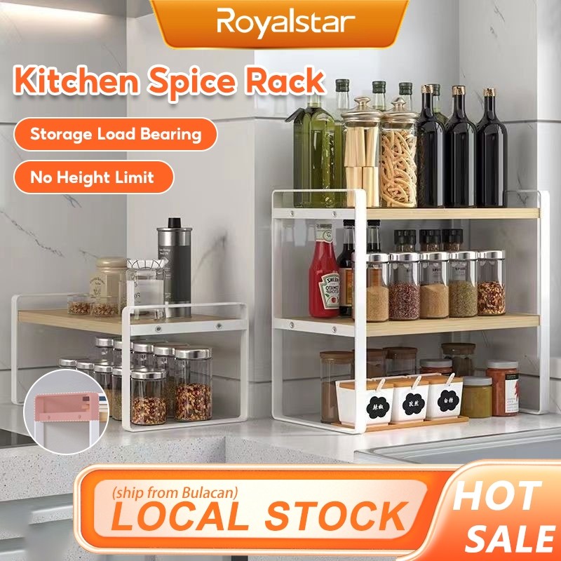 ROYALSTAR 2/3 Tiers Kitchen Rack Organizer Shelf for Kitchen Condiments ...
