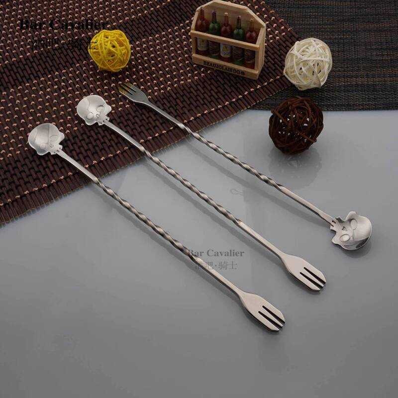 LY American Style Skull Bar Spoon Bar Spoon Stirring Stick Mi Spoon ...