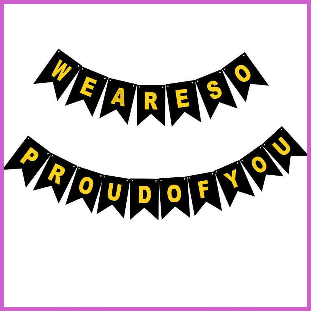 Graduation Party Backdrop Banners Decoration Assorted Phrase Buning ...