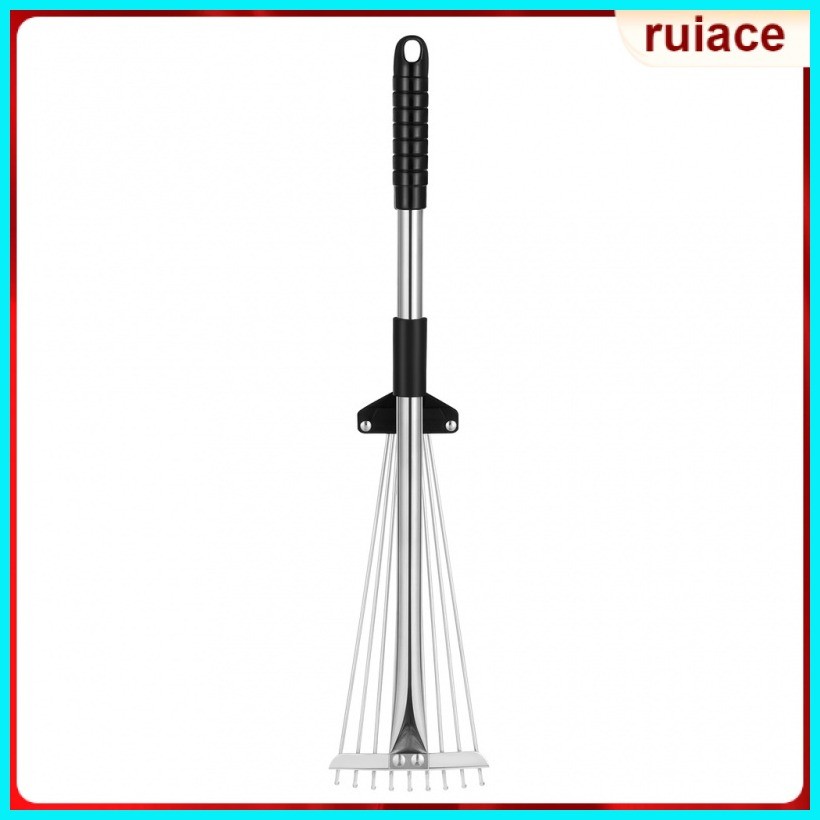 15-Tooth Adjustable Telescopic Leaf Rake Garden Leaf Broom | Shopee ...