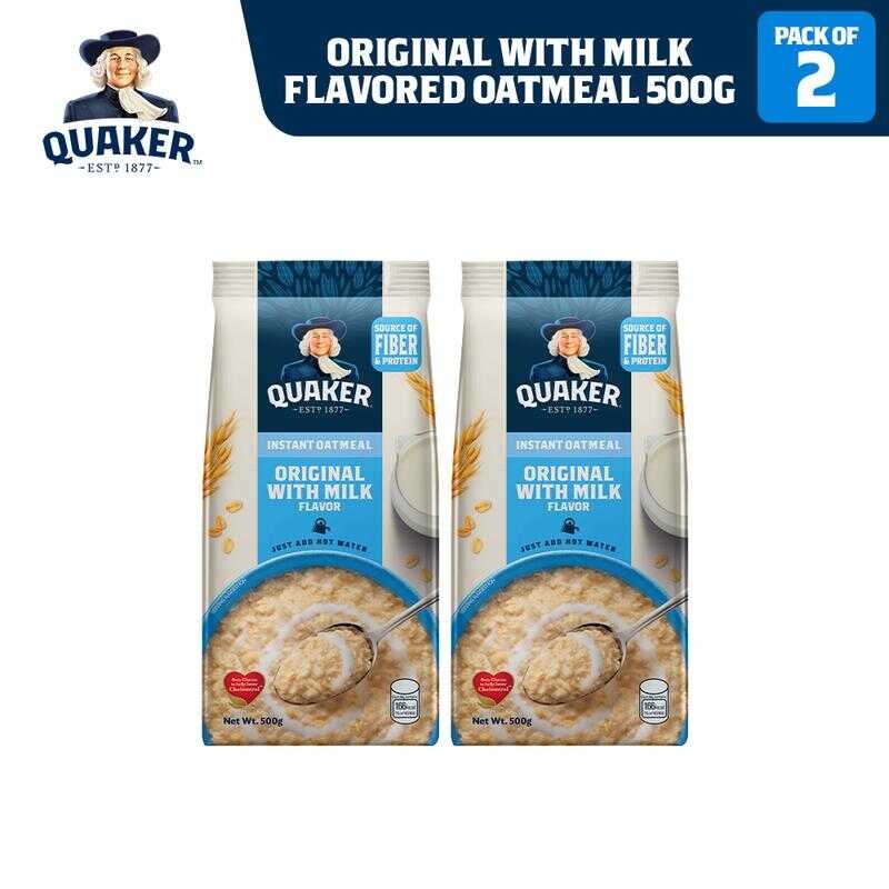 Quaker Flavored Oatmeal Original With Milk 500G (Pack Of 2) Breakfast ...
