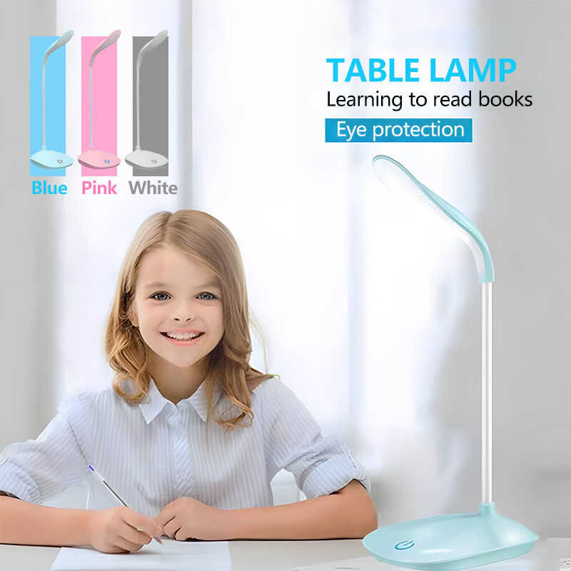 Flexible LED Table Rechargeable 3 Levels Brighess Touch Desk Study ...