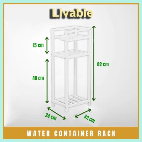 LIVABLE Water Gallon Rack Water Container Rack Gallon Rack Bucket Rack ...