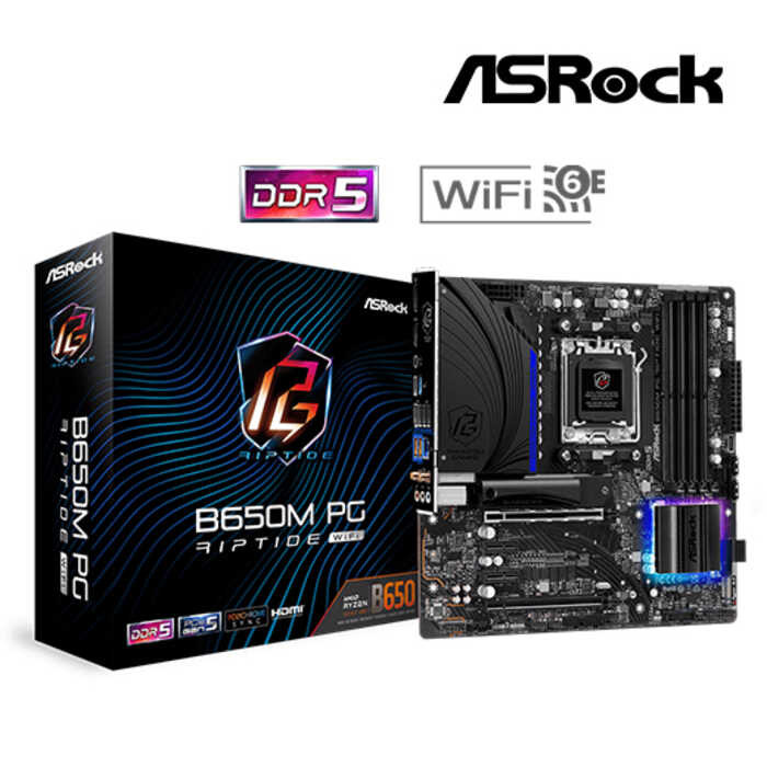 ASROCK B650m PG Riptide WIFI Motherboard - AMD B650 Am5 Socket / Ddr5 ...