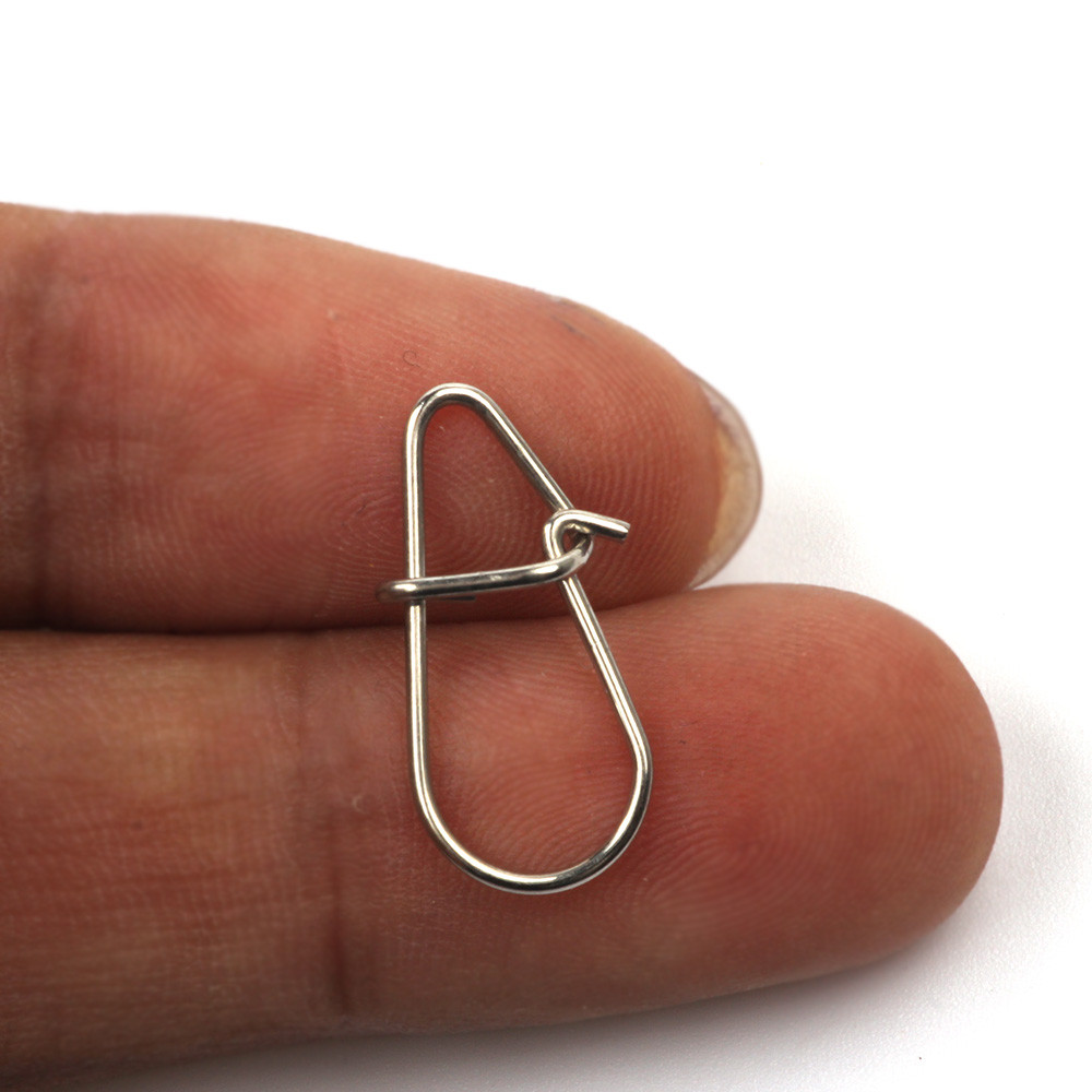 50PCS 000#-4# Stainless Steel Fishing Nice Snap Hooked Snap Pin ...