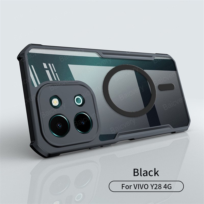 Phone Case VIVO Y28 4G V2352 High Quality Black AntiDrop Acrylic Shell