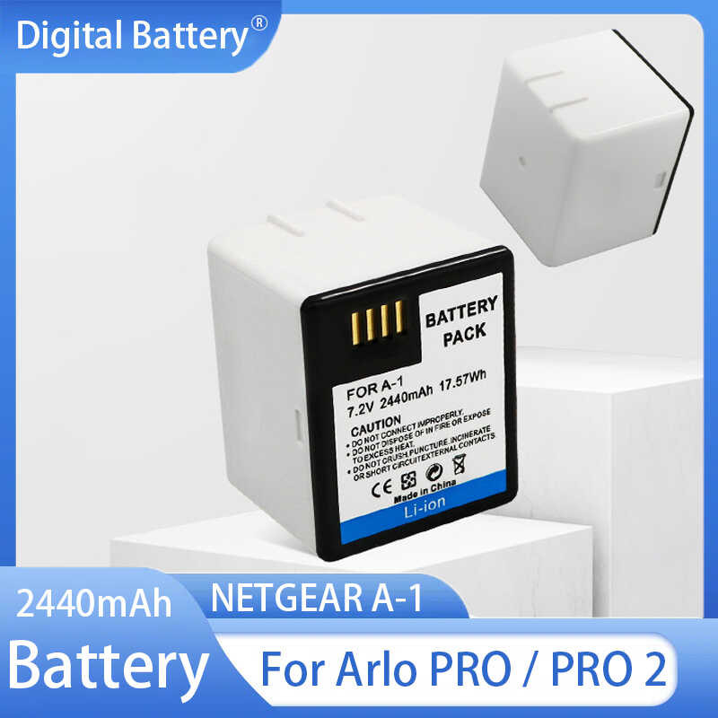 Arlo Pro Battery 2440mah 2-Pack 2440mAh Replacement Batteries