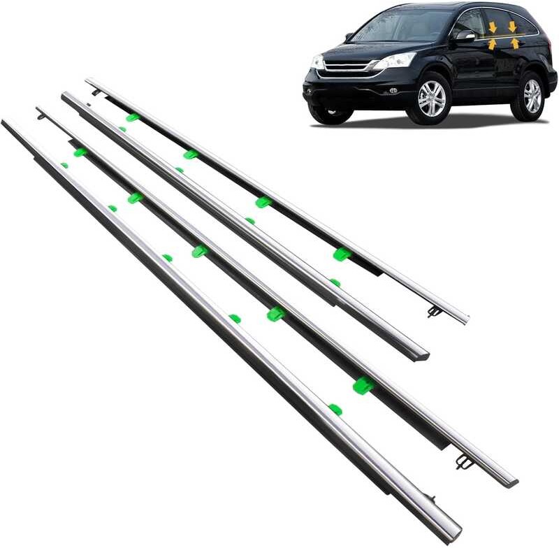 4Pcs Car HTMXJA Window Moulding Trim Sal Blt Wathrstrip Comptabil with