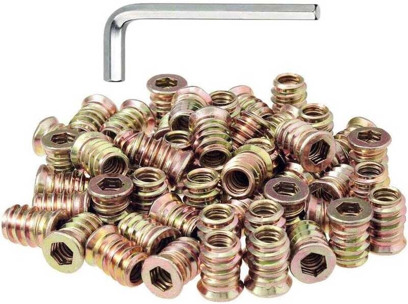 pieces of 50 120 threaded inserts suitable for wooden nuts, furniture