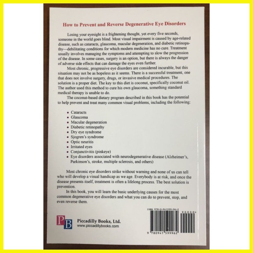 ⊙ Stop Vision Loss Now! (Cataracts, Eye Disorders; Coconut