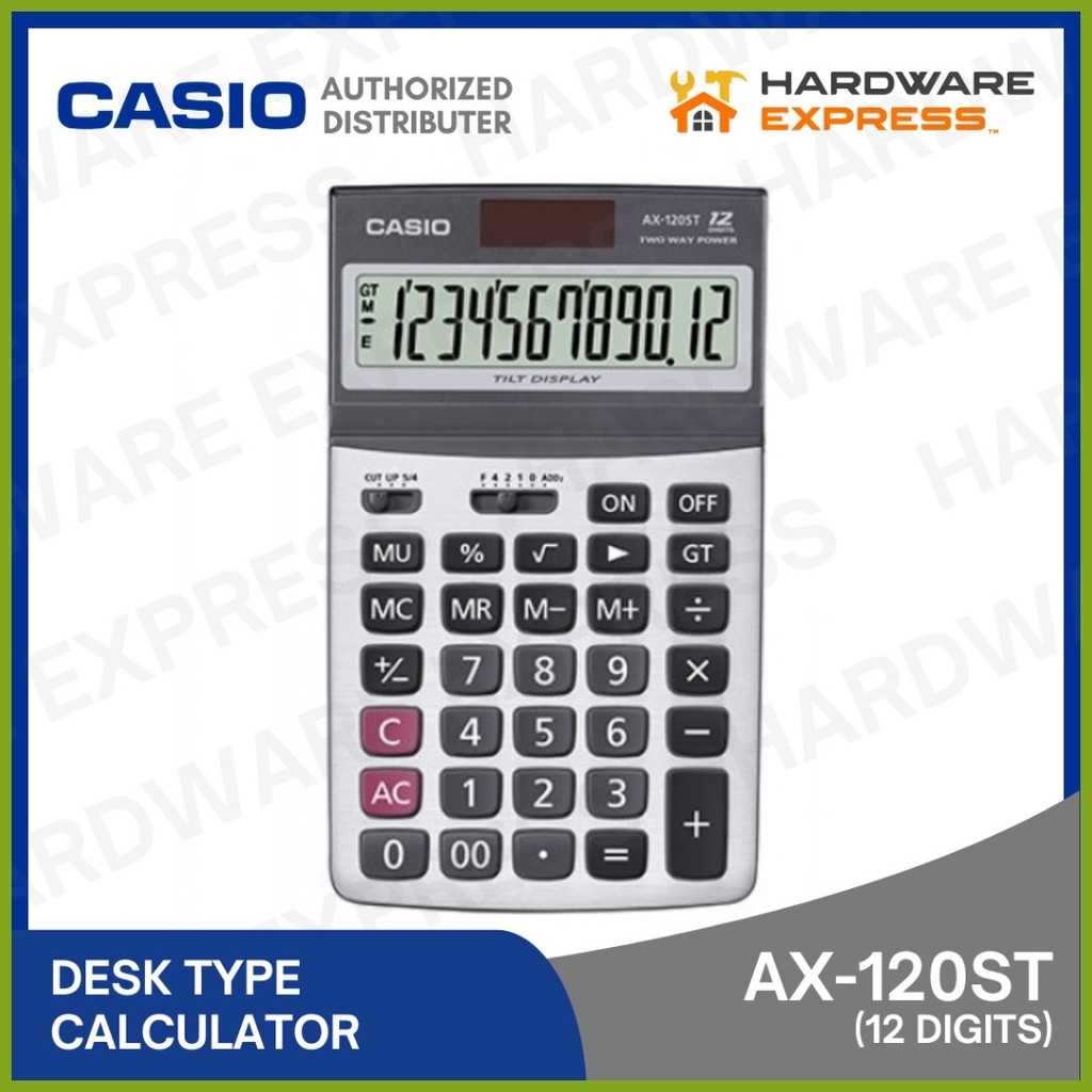 ∛ CASIO AX-120ST AX120ST Electronic Calculator 12 Digits | Shopee ...